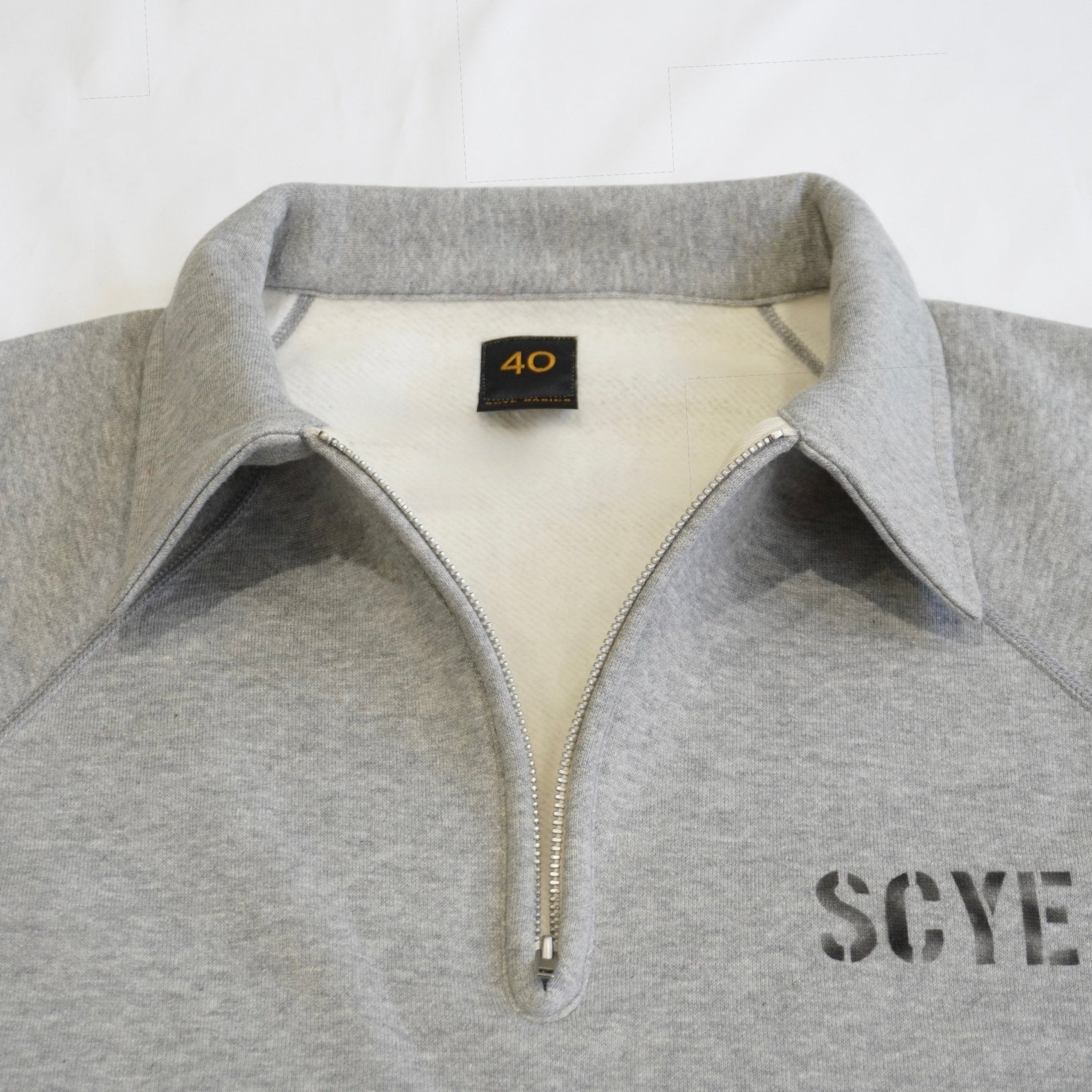 SCYEBASICS] Fleece back Jersey Half Zip Sweat Shirt サイ ハーフ