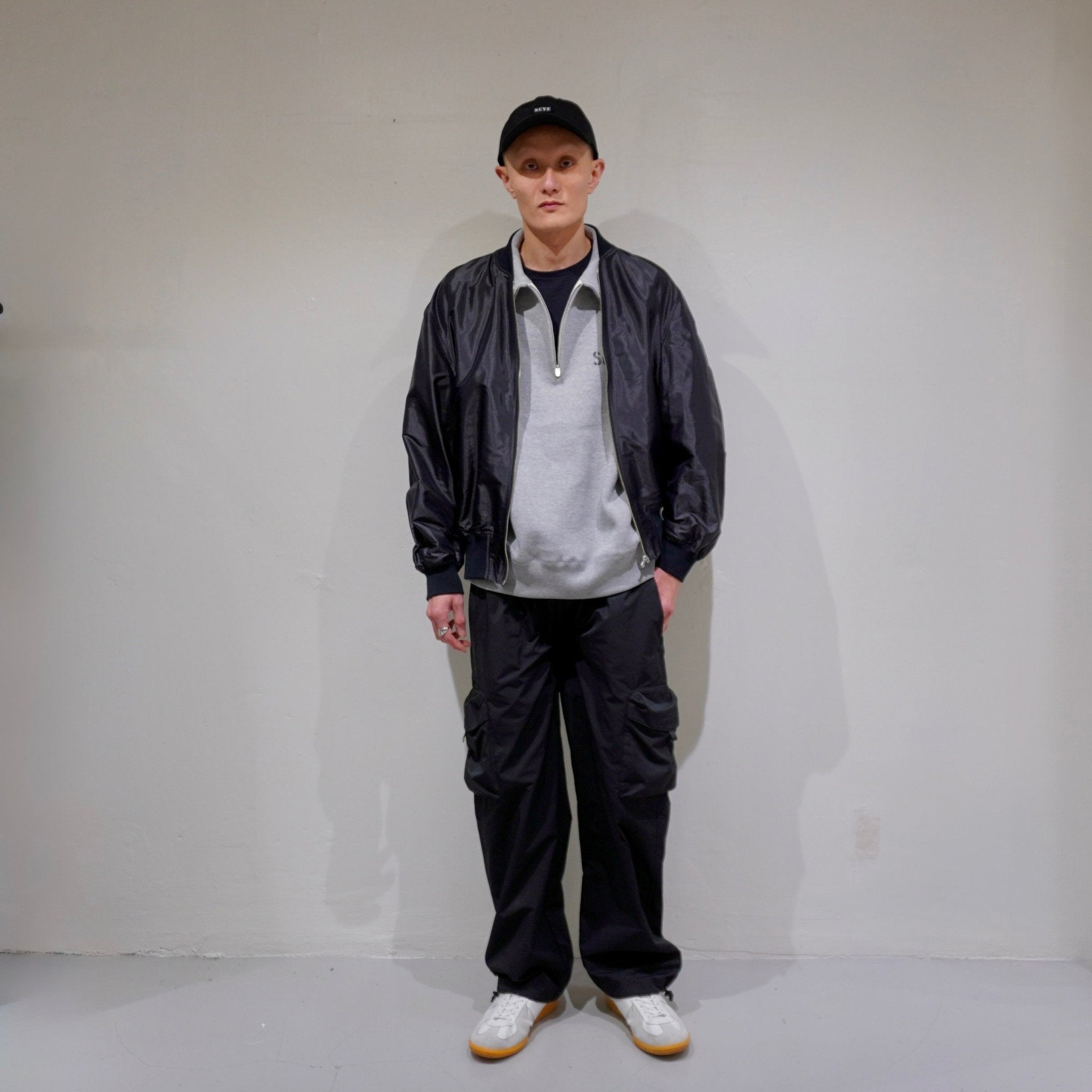 [SCYE BASICS] Fleece back Jersey Half Zip Sweat Shirt - apartir Online Store アパルティール セレクトショップ