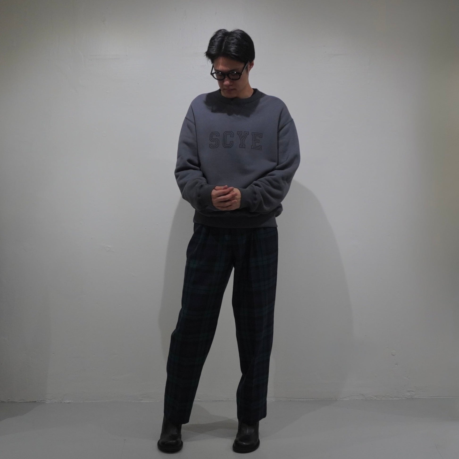 [SCYE BASICS] Fleece Back Jersey Sweat Shirt サイベーシックス フリースバック ジャージー スウェット スウェット - #shop_name #アパルティール# #名古屋# #セレクトショップ#