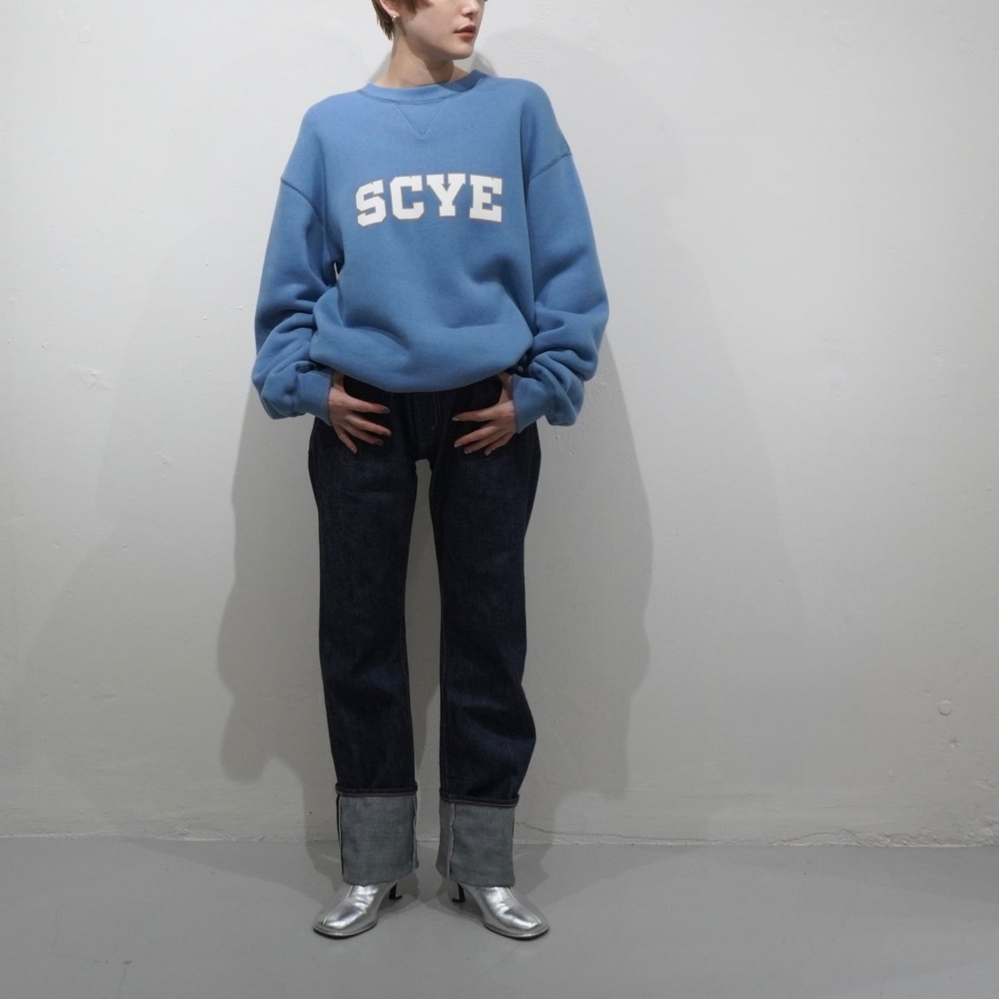 [SCYE BASICS] Fleece Back Jersey Sweat Shirt サイベーシックス フリースバック ジャージー スウェット スウェット - #shop_name #アパルティール# #名古屋# #セレクトショップ#