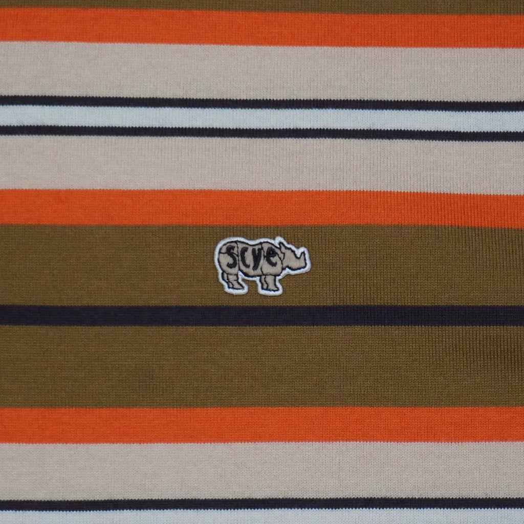 [SCYE BASICS] Multi Striped Cotton L/S Polo Shirt - apartir Online Store アパルティール セレクトショップ