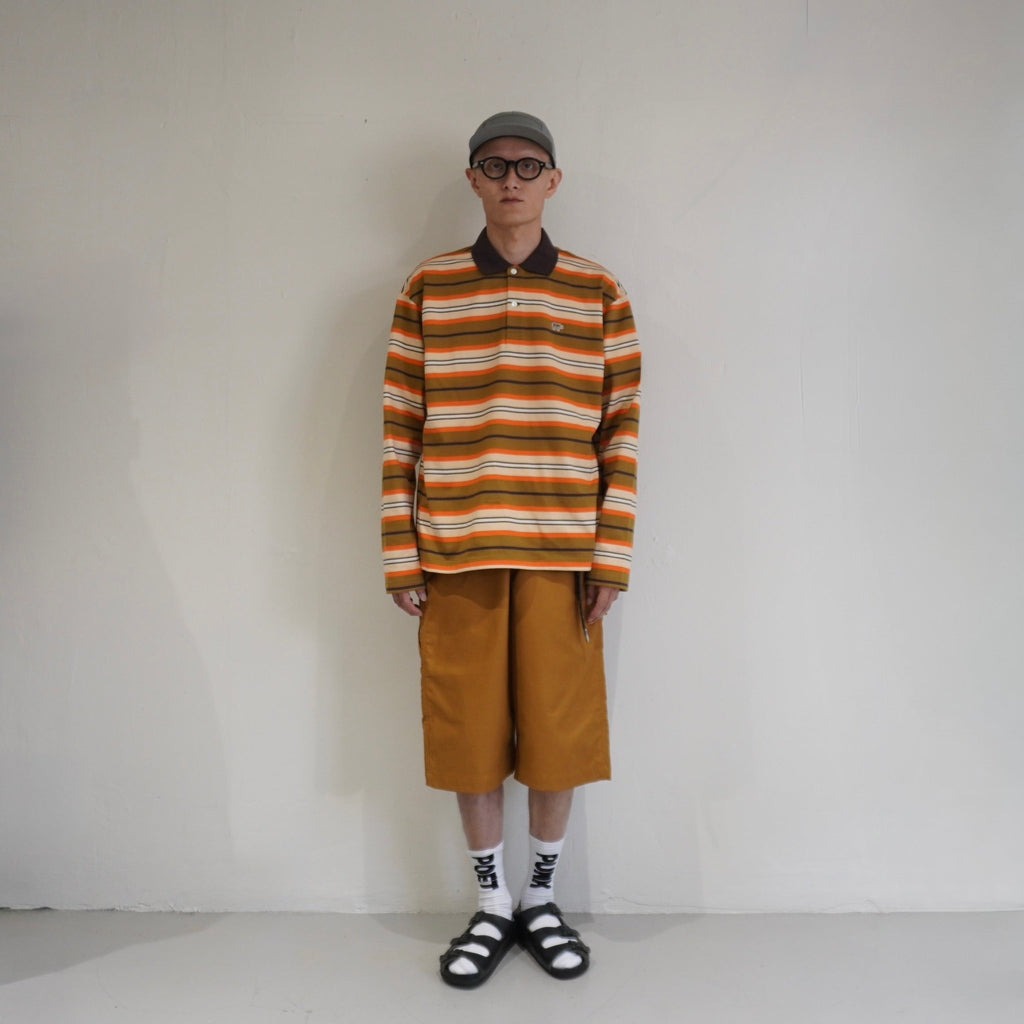 [SCYE BASICS] Multi Striped Cotton L/S Polo Shirt - apartir Online Store アパルティール セレクトショップ
