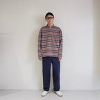 [SCYE BASICS] Multi Striped Cotton L/S Polo Shirt - apartir Online Store アパルティール セレクトショップ
