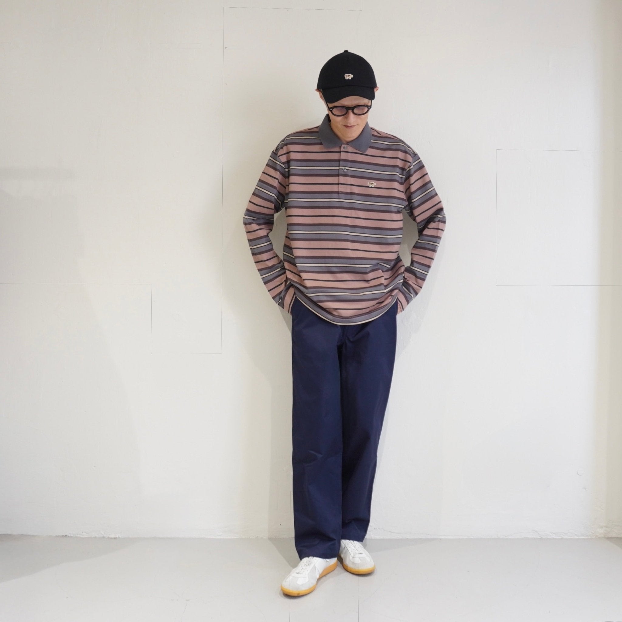 [SCYE BASICS] Multi Striped Cotton L/S Polo Shirt - apartir Online Store アパルティール セレクトショップ