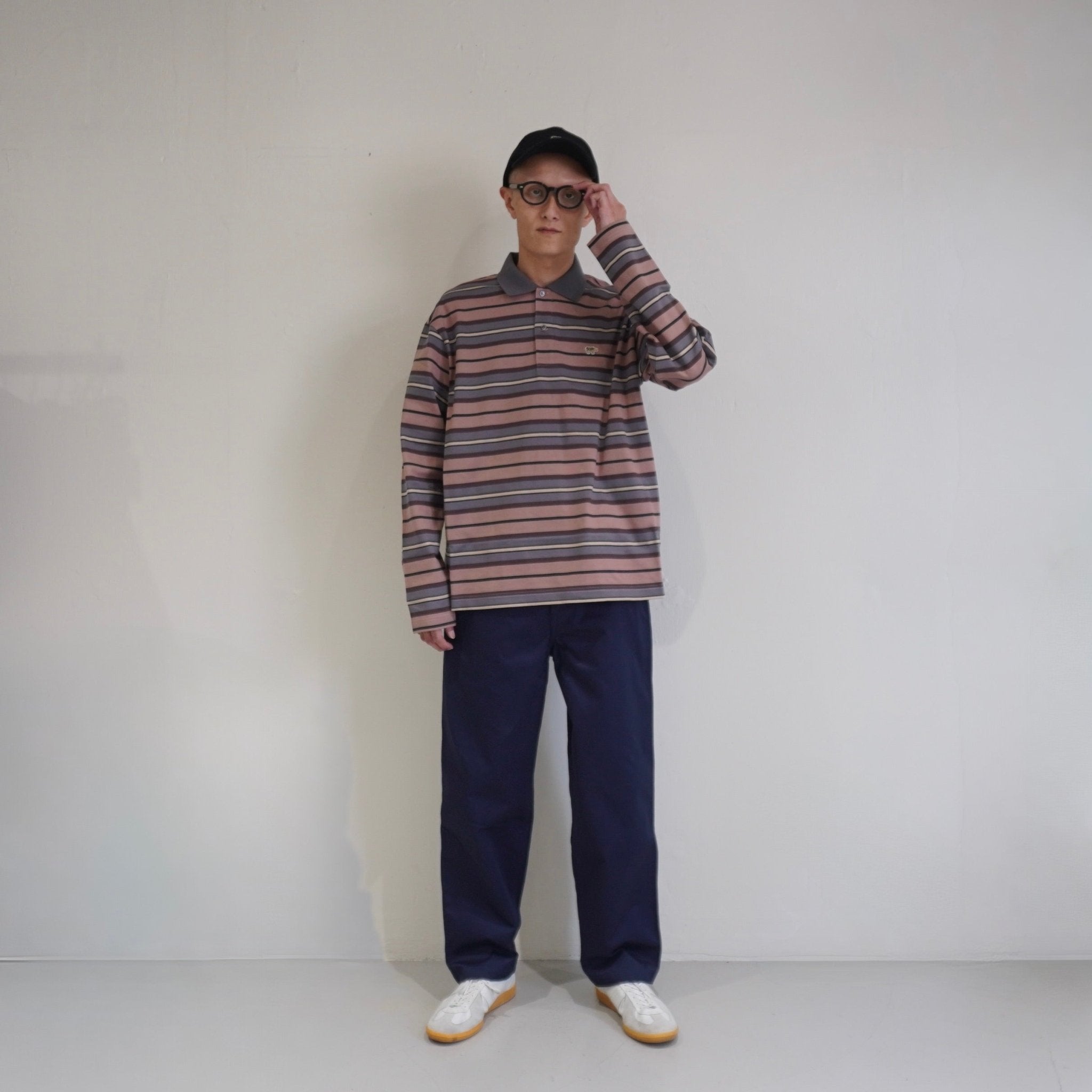 [SCYE BASICS] Multi Striped Cotton L/S Polo Shirt - apartir Online Store アパルティール セレクトショップ