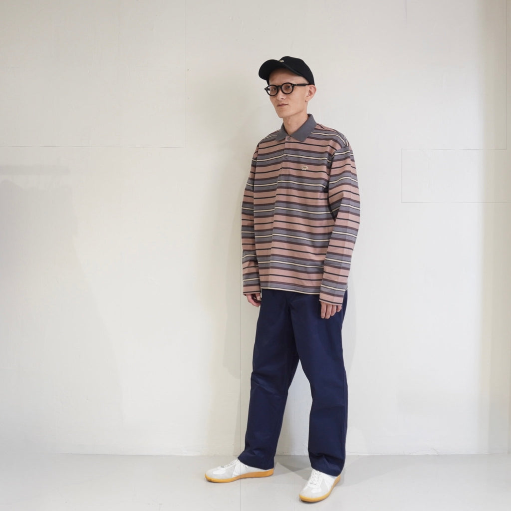 [SCYE BASICS] Multi Striped Cotton L/S Polo Shirt - apartir Online Store アパルティール セレクトショップ