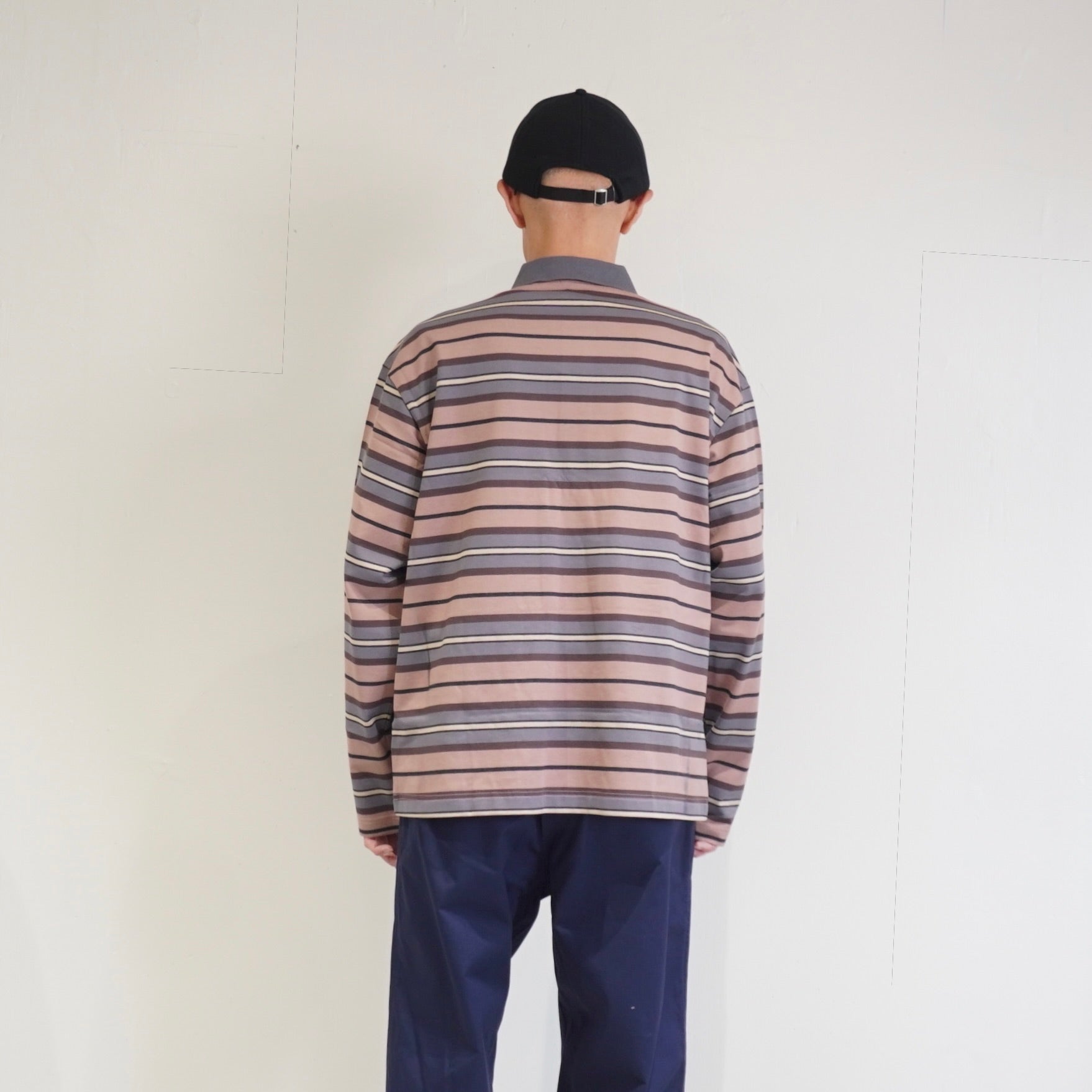 [SCYE BASICS] Multi Striped Cotton L/S Polo Shirt - apartir Online Store アパルティール セレクトショップ