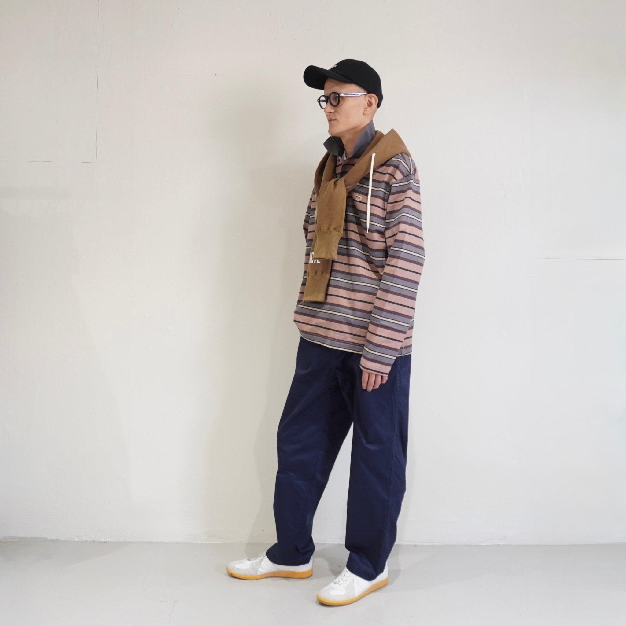 [SCYE BASICS] Multi Striped Cotton L/S Polo Shirt - apartir Online Store アパルティール セレクトショップ