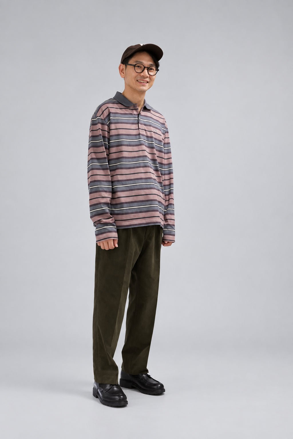 [SCYE BASICS] Multi Striped Cotton L/S Polo Shirt - apartir Online Store アパルティール セレクトショップ