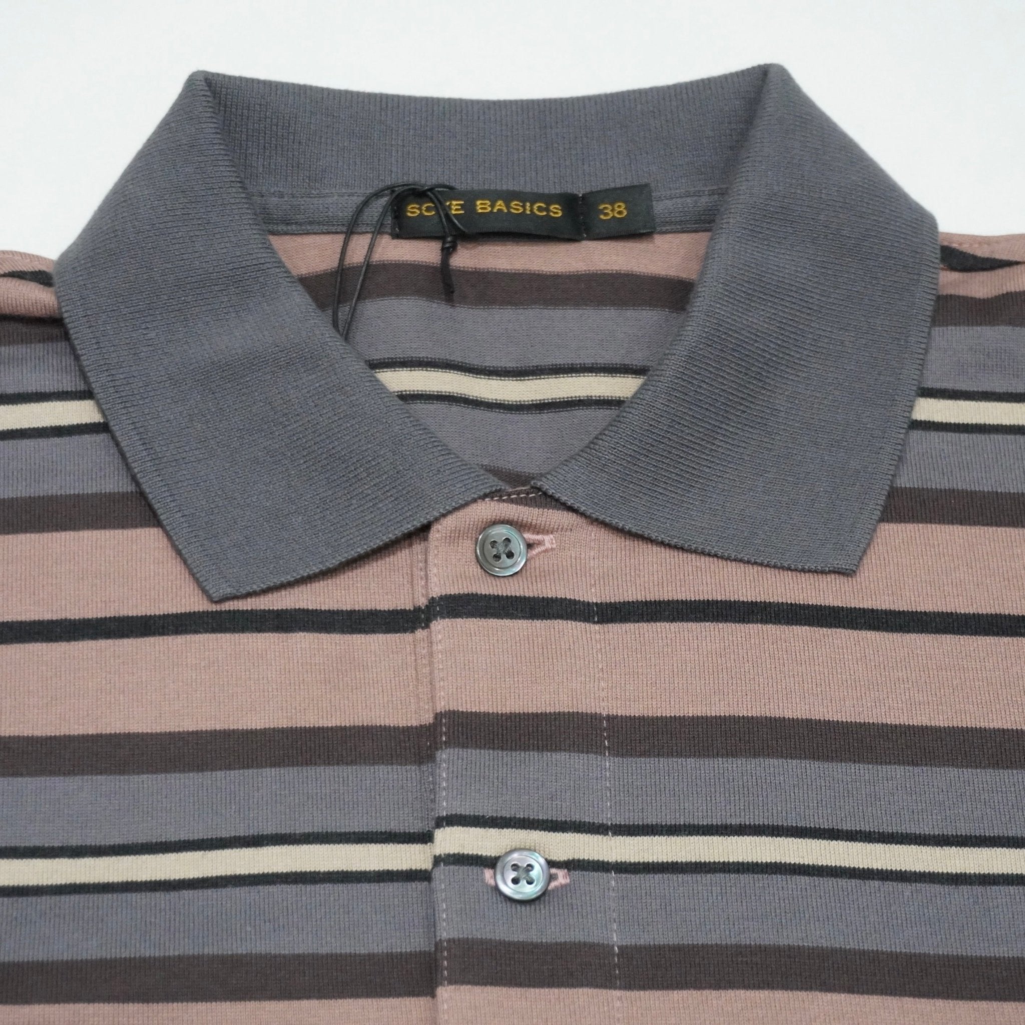 [SCYE BASICS] Multi Striped Cotton L/S Polo Shirt - apartir Online Store アパルティール セレクトショップ