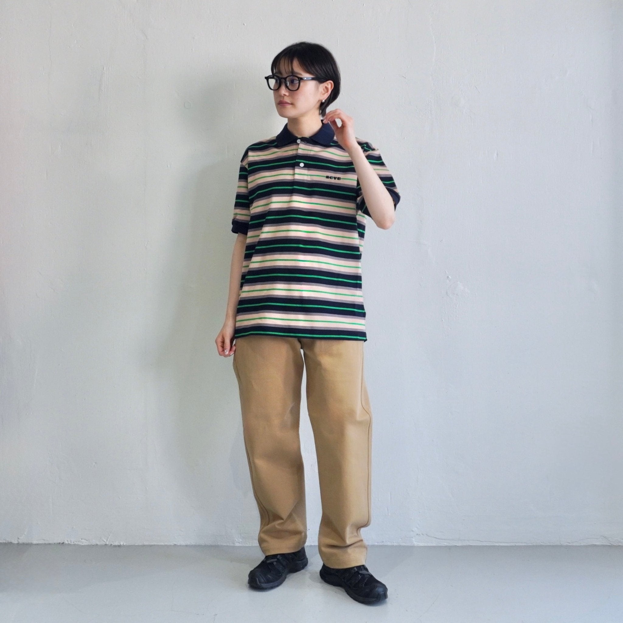 [SCYE BASICS] Striped Cotton Pique Polo Shirt サイベーシックス ストライプ コットン ピケ ポロシャツ - apartir Online Store アパルティール セレクトショップ