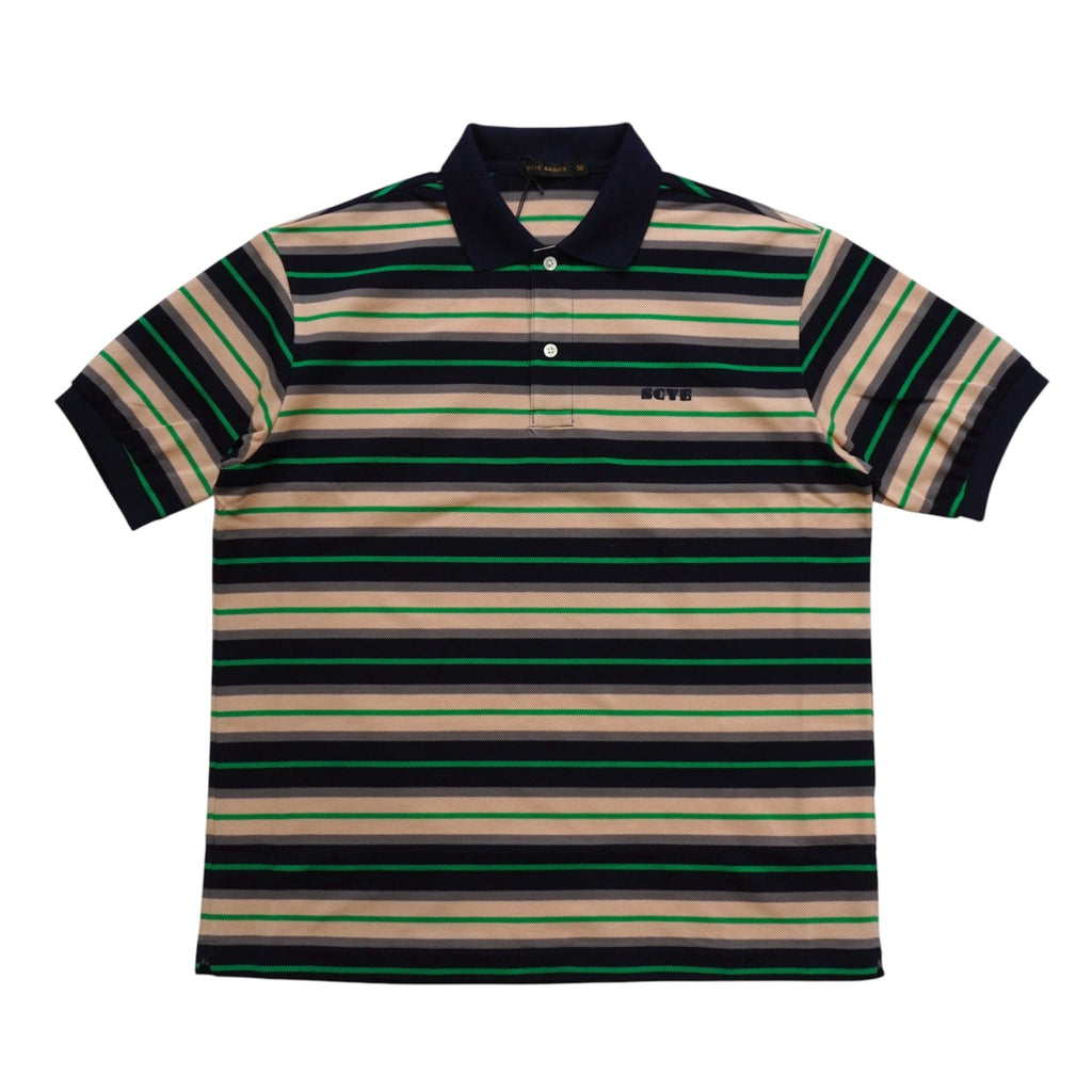 [SCYE BASICS] Striped Cotton Pique Polo Shirt サイベーシックス ストライプ コットン ピケ ポロシャツ - apartir Online Store アパルティール セレクトショップ