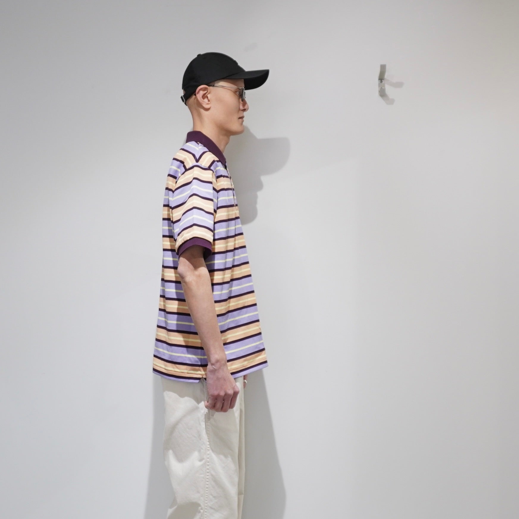 トップス SCYE BASICS 26SS Cotton Pique Polo Shirt SCYE BASICS] Striped Cotton Pique Polo Shirt サイ ストライプド