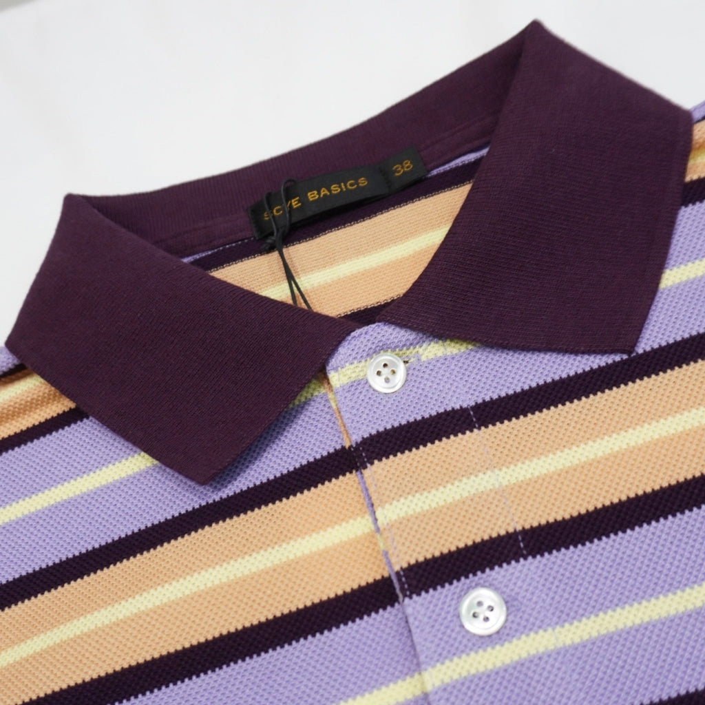 [SCYE BASICS] Striped Cotton Pique Polo Shirt - apartir Online Store アパルティール セレクトショップ