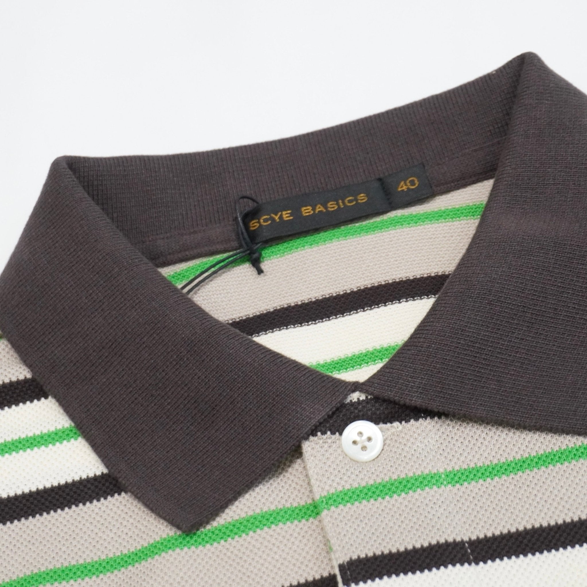 [SCYE BASICS] Striped Cotton Pique Polo Shirt - apartir Online Store アパルティール セレクトショップ
