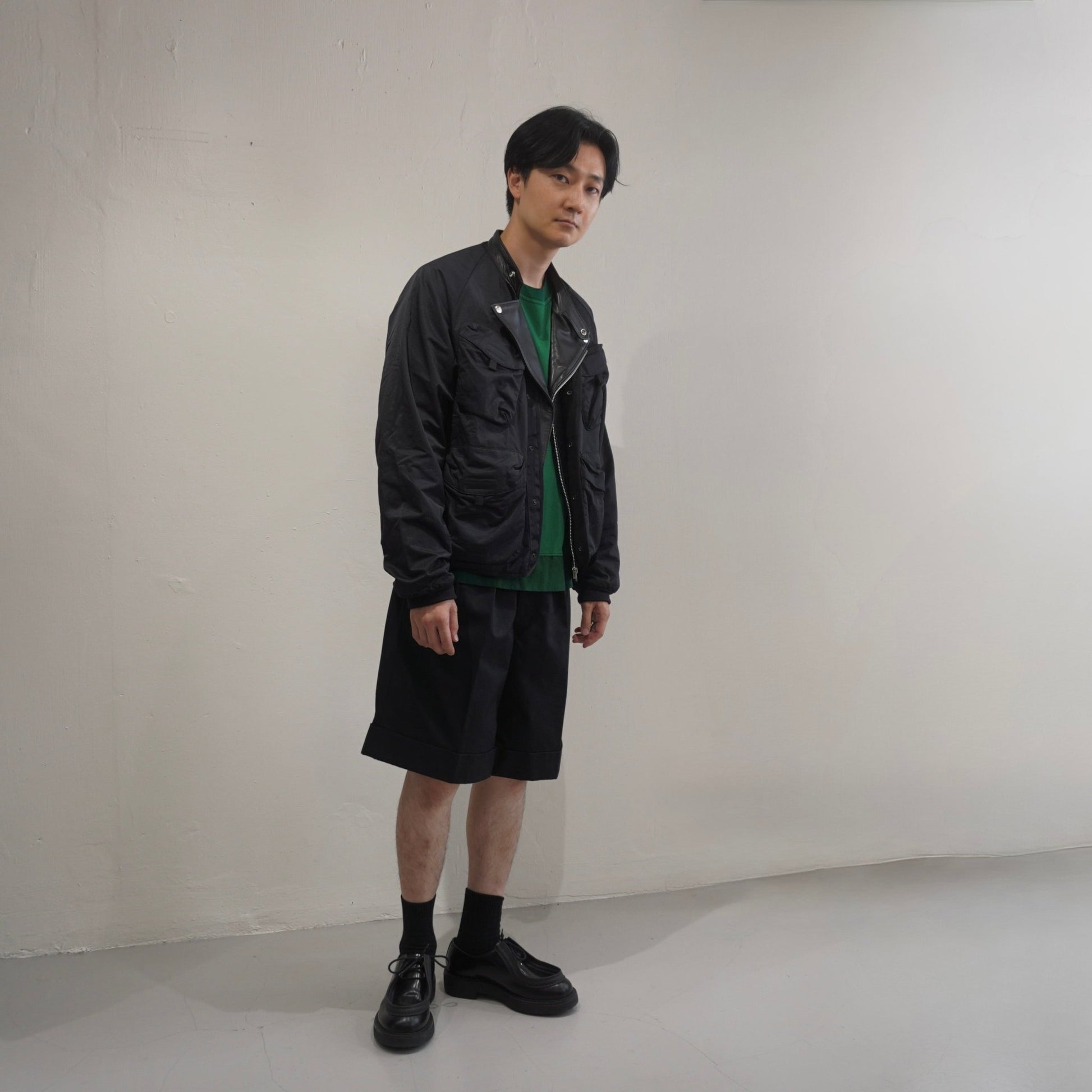 [Scye] High Multi Taslan Nylon Twill Collarless Jacket ハイマルチタスラン ナイロンツイル カラーレスジャケット - apartir Online Store アパルティール セレクトショップ
