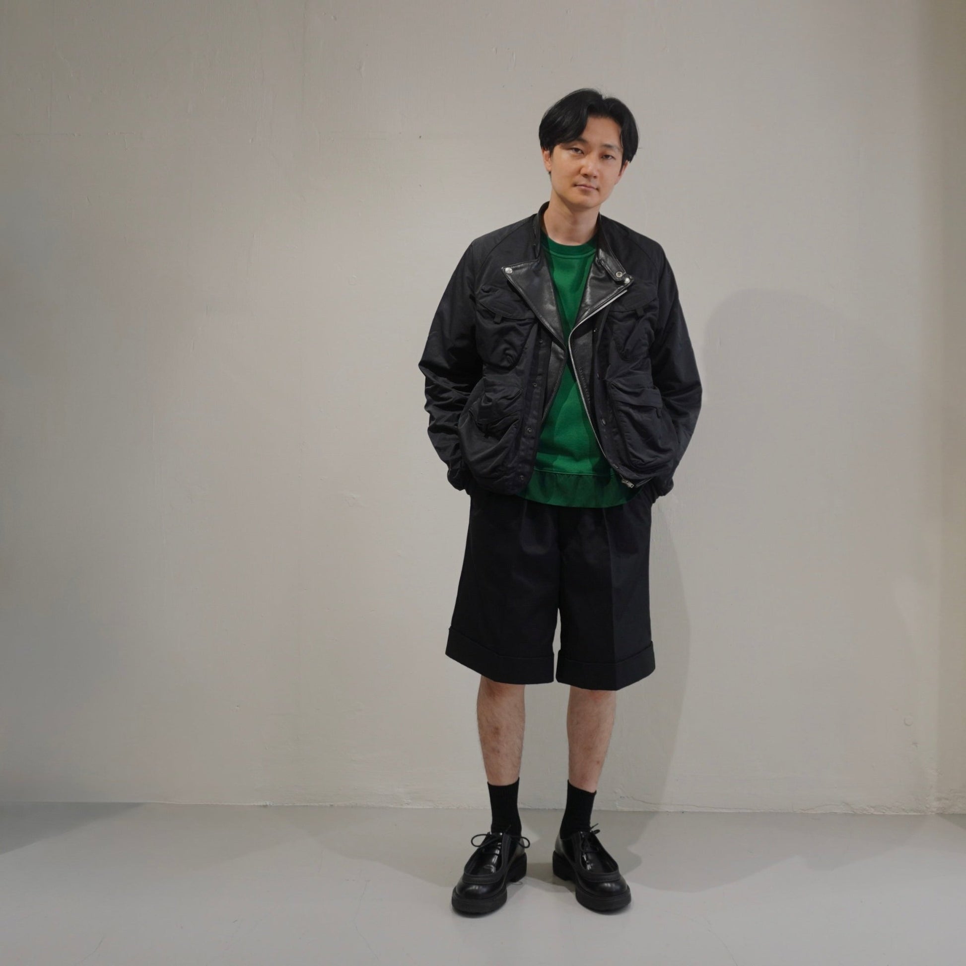 [Scye] High Multi Taslan Nylon Twill Collarless Jacket ハイマルチタスラン ナイロンツイル カラーレスジャケット - apartir Online Store アパルティール セレクトショップ