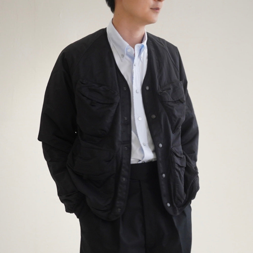 [Scye] High Multi Taslan Nylon Twill Collarless Jacket ハイマルチタスラン ナイロンツイル カラーレスジャケット - apartir Online Store アパルティール セレクトショップ