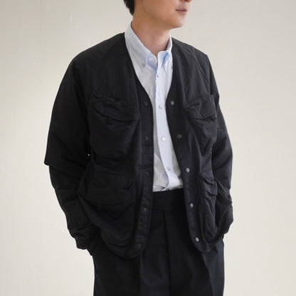 [Scye] High Multi Taslan Nylon Twill Collarless Jacket ハイマルチタスラン ナイロンツイル カラーレスジャケット - apartir Online Store アパルティール セレクトショップ