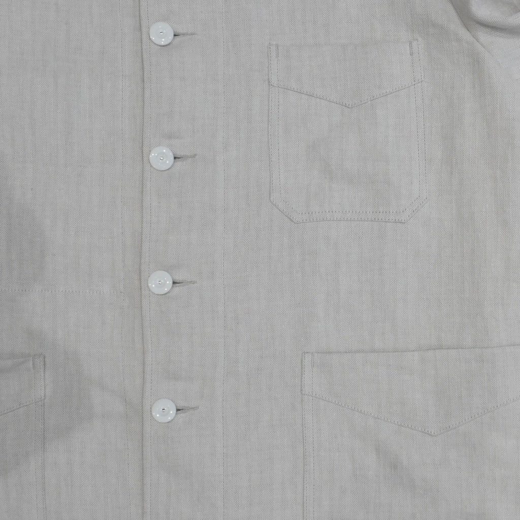 [Scye] Linen Herringbone Stand Collar Work Jacket - apartir Online Store アパルティール セレクトショップ