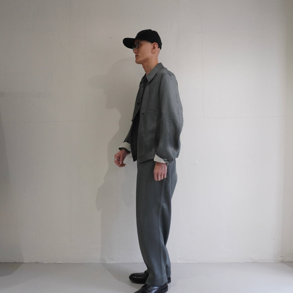 [Scye] Linen Sateen Cropped Work Jacket - apartir Online Store アパルティール セレクトショップ