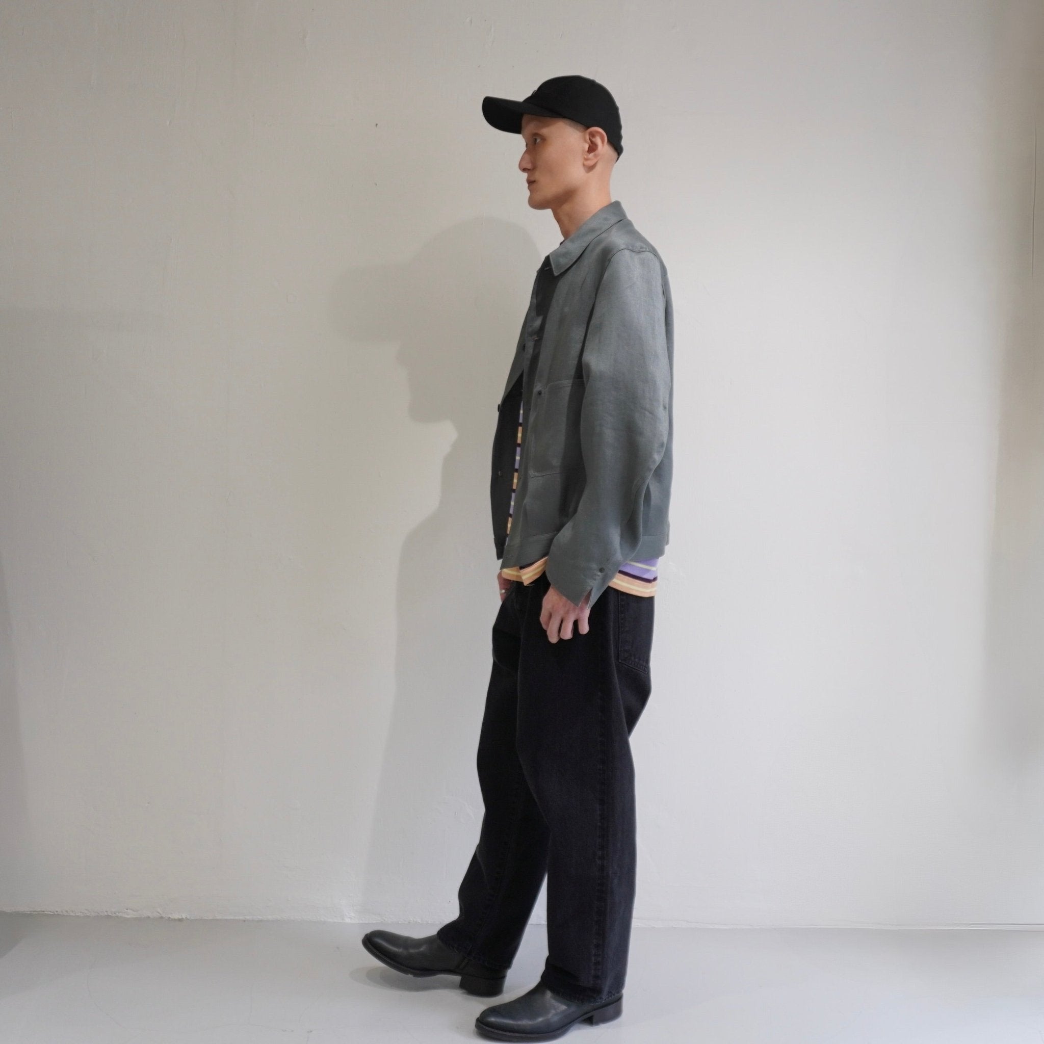 Scye Linen Sateen Cropped Work Jacket / リネンサテン クロップド