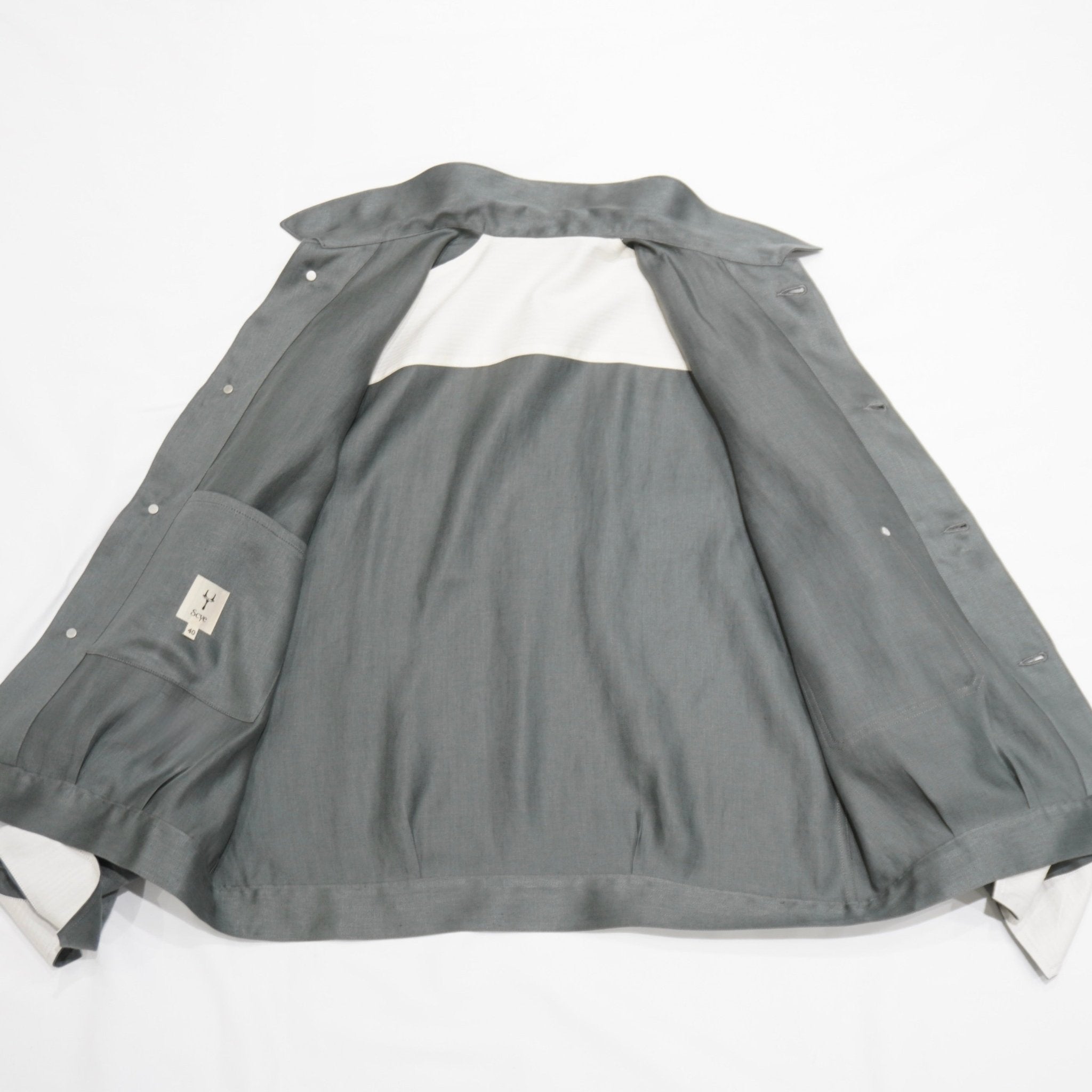 Scye Linen Sateen Cropped Work Jacket / リネンサテン クロップド