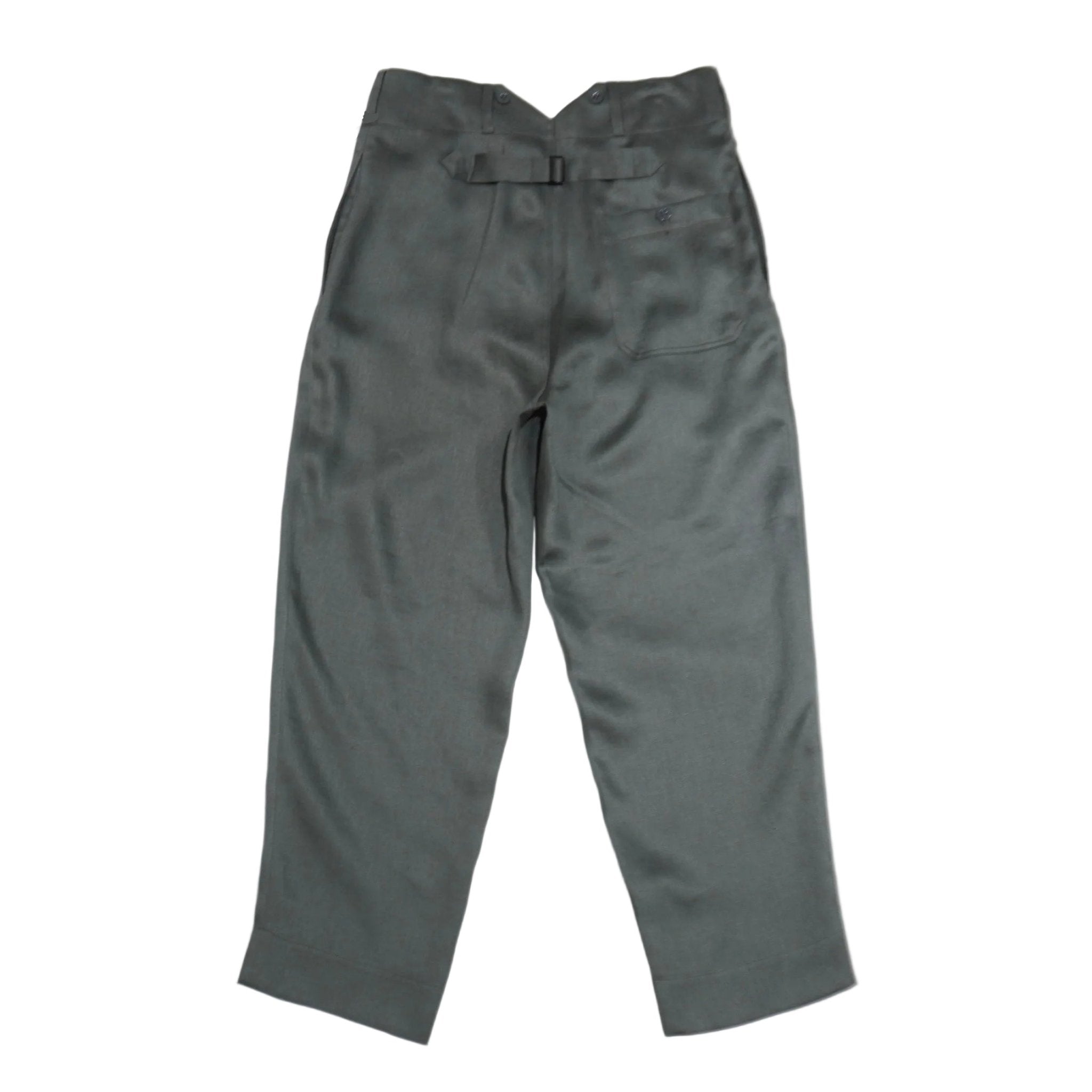SCYE] Linen Sateen High Back Trousers サイ リネン サテン