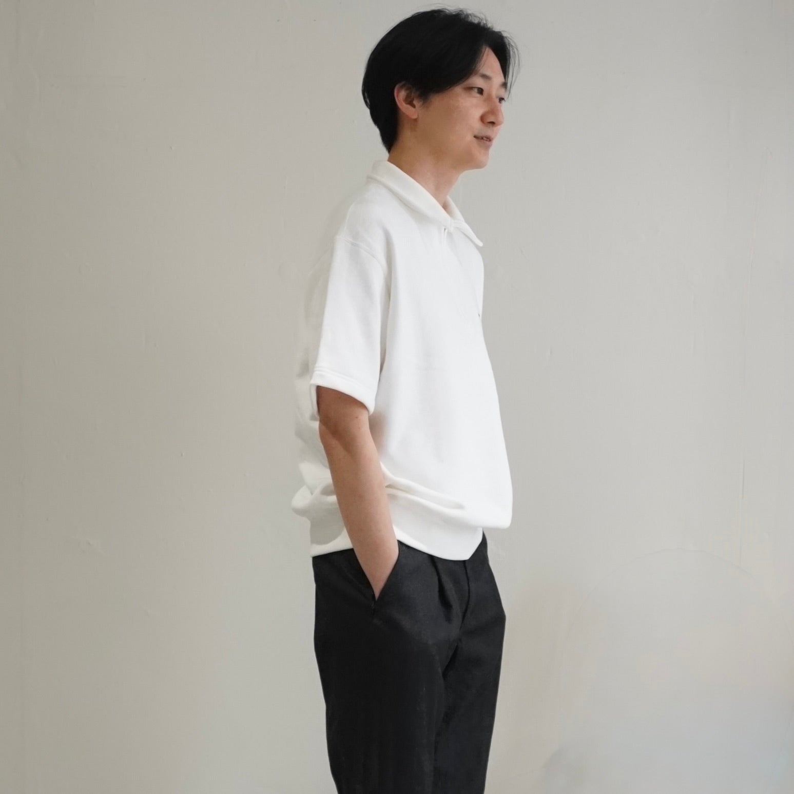 [SCYE] Mens Tubular Loop Back Terry Logo Half Zip Pullover 丸胴 ハーフジップ 半袖スウェットシャツ - apartir Online Store アパルティール セレクトショップ