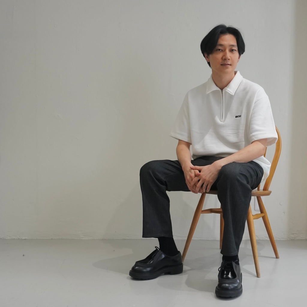 [SCYE] Mens Tubular Loop Back Terry Logo Half Zip Pullover 丸胴 ハーフジップ 半袖スウェットシャツ - apartir Online Store アパルティール セレクトショップ