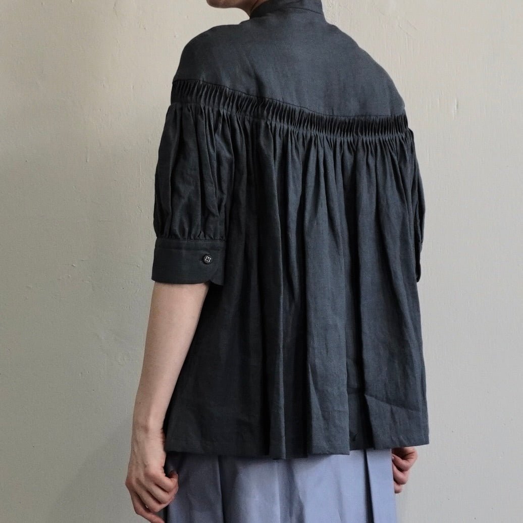 [Scye] Organic Linen Tucked Puff Sleeve Blouse サイ リネンタックブラウス - apartir Online Store アパルティール セレクトショップ