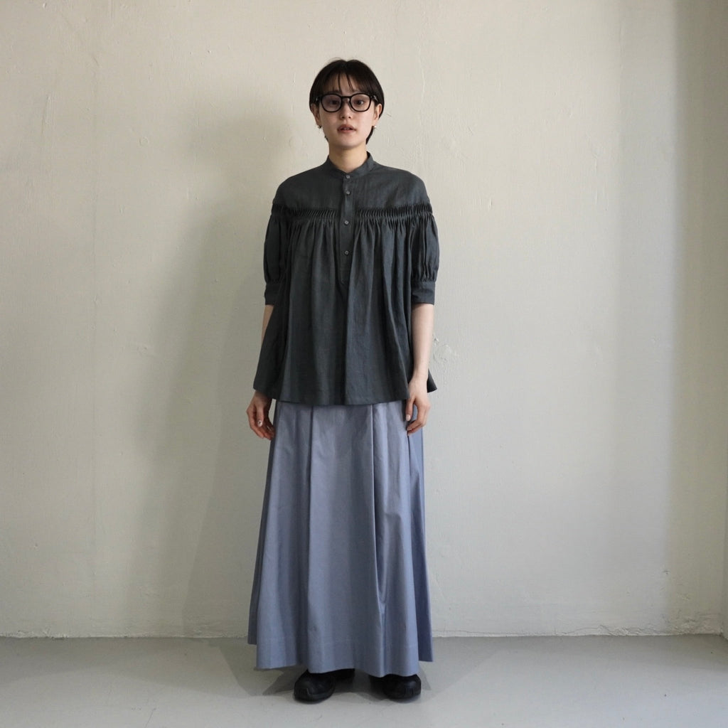 [Scye] Organic Linen Tucked Puff Sleeve Blouse サイ リネンタックブラウス - apartir Online Store アパルティール セレクトショップ