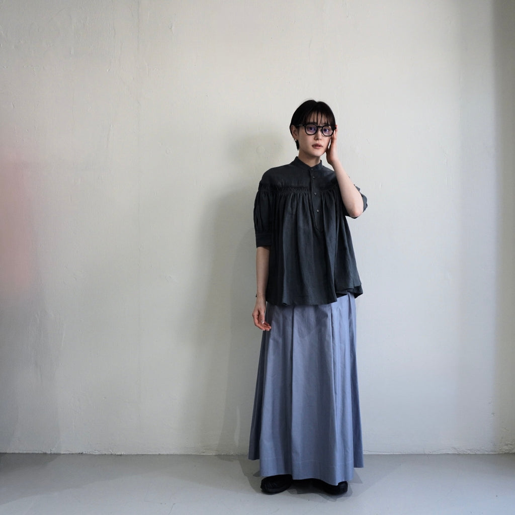 [Scye] Organic Linen Tucked Puff Sleeve Blouse サイ リネンタックブラウス - apartir Online Store アパルティール セレクトショップ