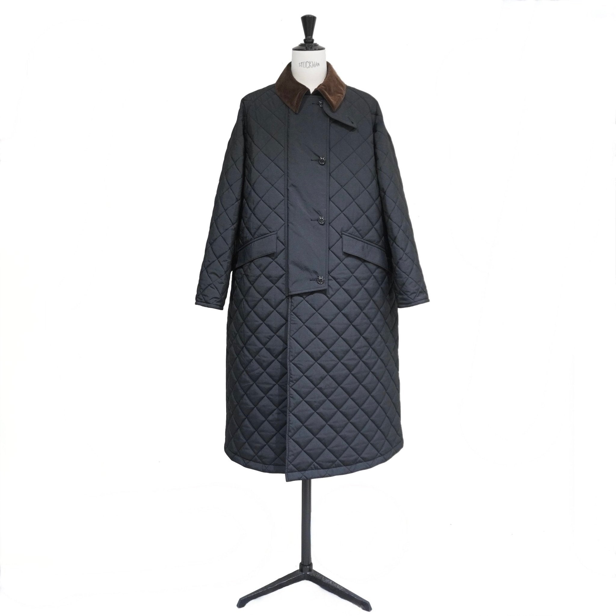 [SCYE] P/N Powdery Cloth Quilted Coat サイ パウダリークロス キルティング ストームコート - ブラック / 38