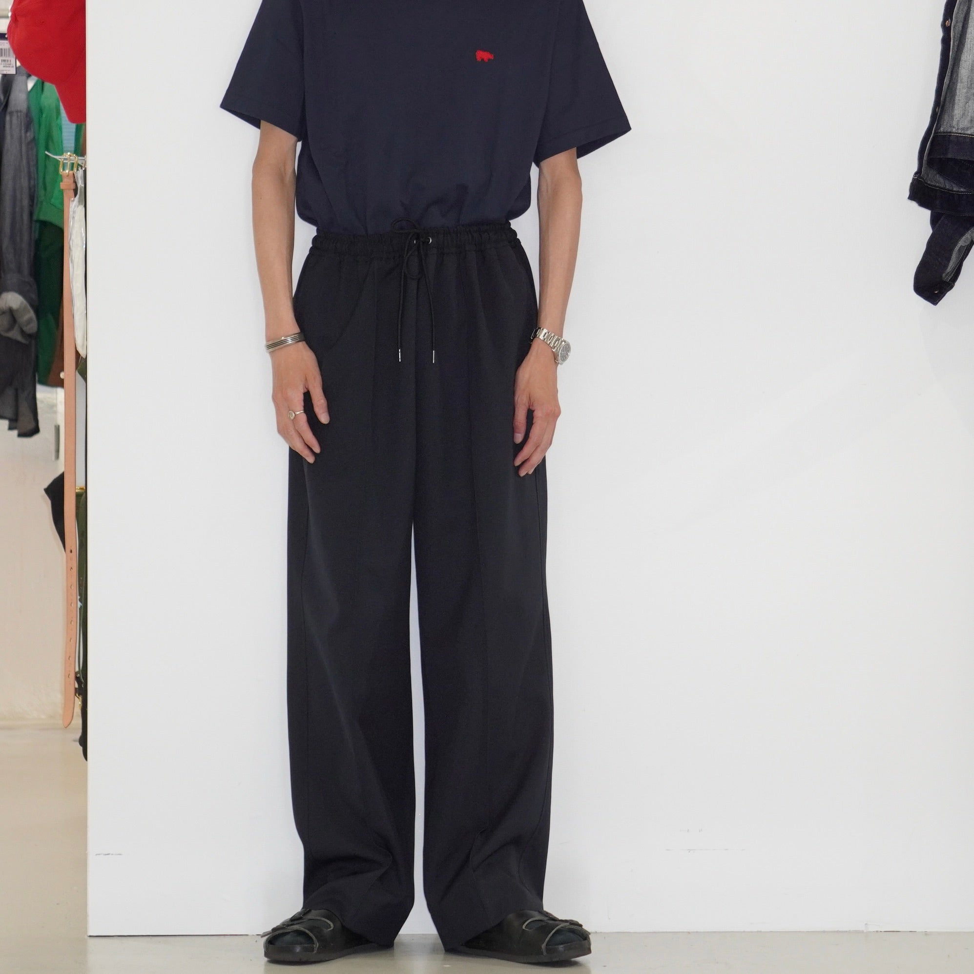 Scye] Polyester Serge Drawstring Trousers サイ ポリエステル ドローストリング トラウザーズ –  apartir Online Store