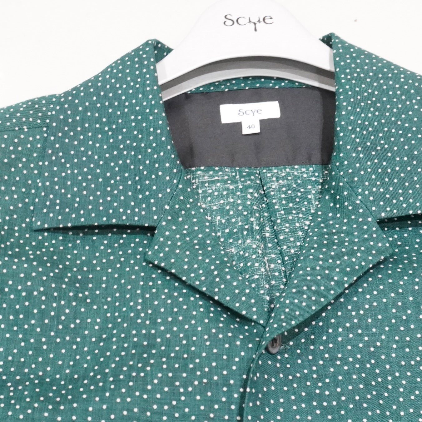 [Scye] Printed Linen Camp Collar Shirt サイ プリント リネン キャンプカラー シャツ - apartir Online Store アパルティール セレクトショップ