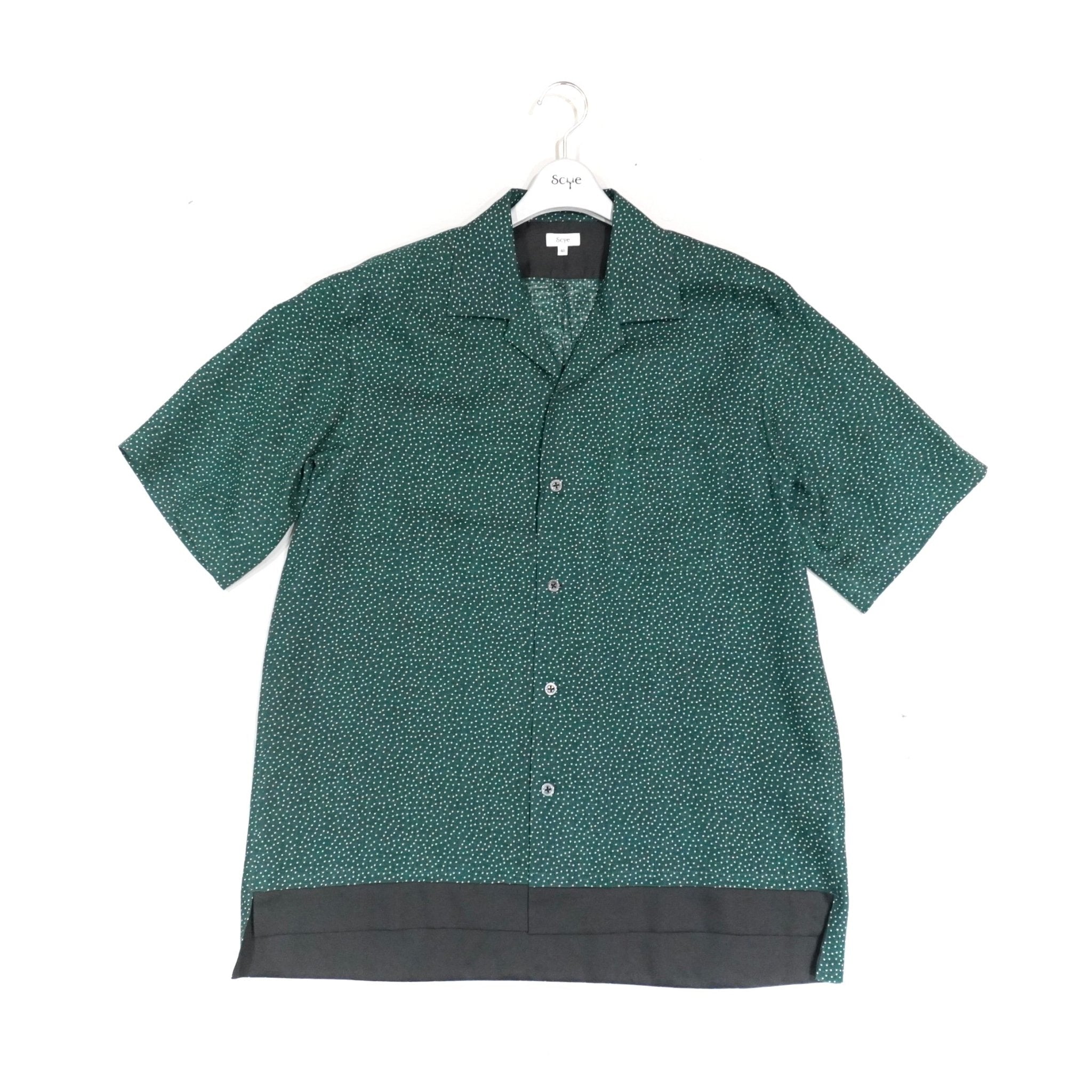 [Scye] Printed Linen Camp Collar Shirt