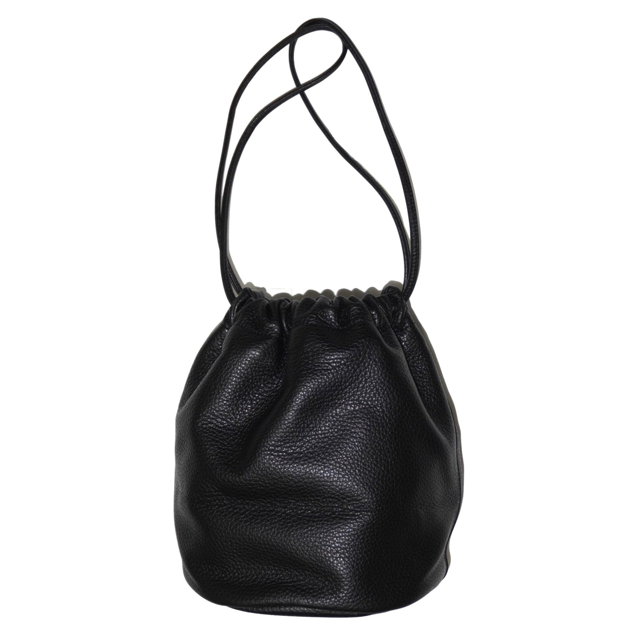 [Scye] Shrink Leather Drawstring Bag サイ シュリンクレザー ドローストリングバッグ - apartir Online Store アパルティール セレクトショップ