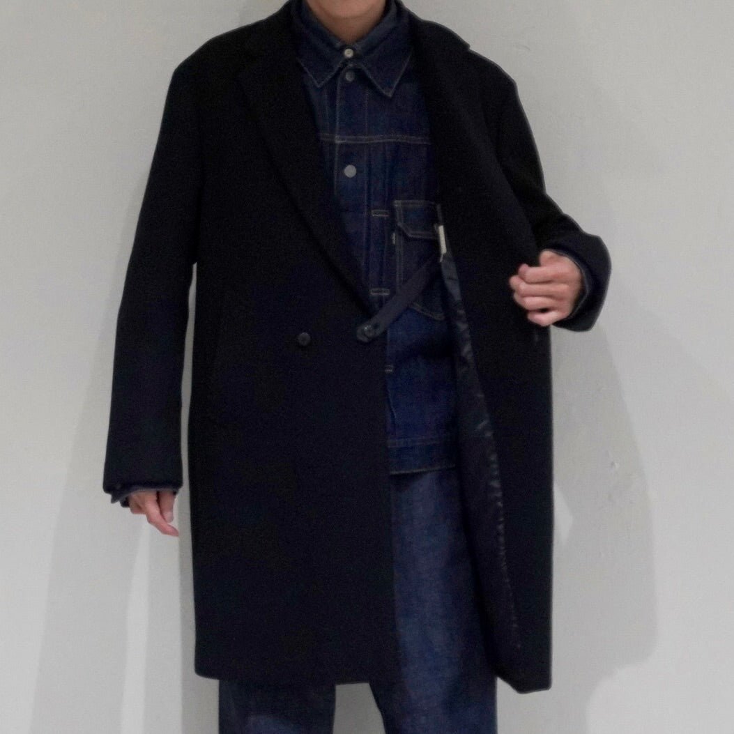 [SCYE BASICS] Super140'S Wool Melton Tailored Coat サイ スーパー140 ウールメルトン テーラード  コート