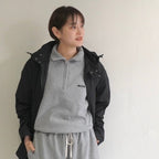 [SCYE] Womens Tubular Loop Back Terry Logo Half Zip Pullover 丸胴 ハーフジップ 半袖スウェットシャツ - apartir Online Store アパルティール セレクトショップ