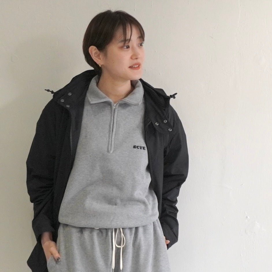[SCYE] Womens Tubular Loop Back Terry Logo Half Zip Pullover 丸胴 ハーフジップ 半袖スウェットシャツ - apartir Online Store アパルティール セレクトショップ