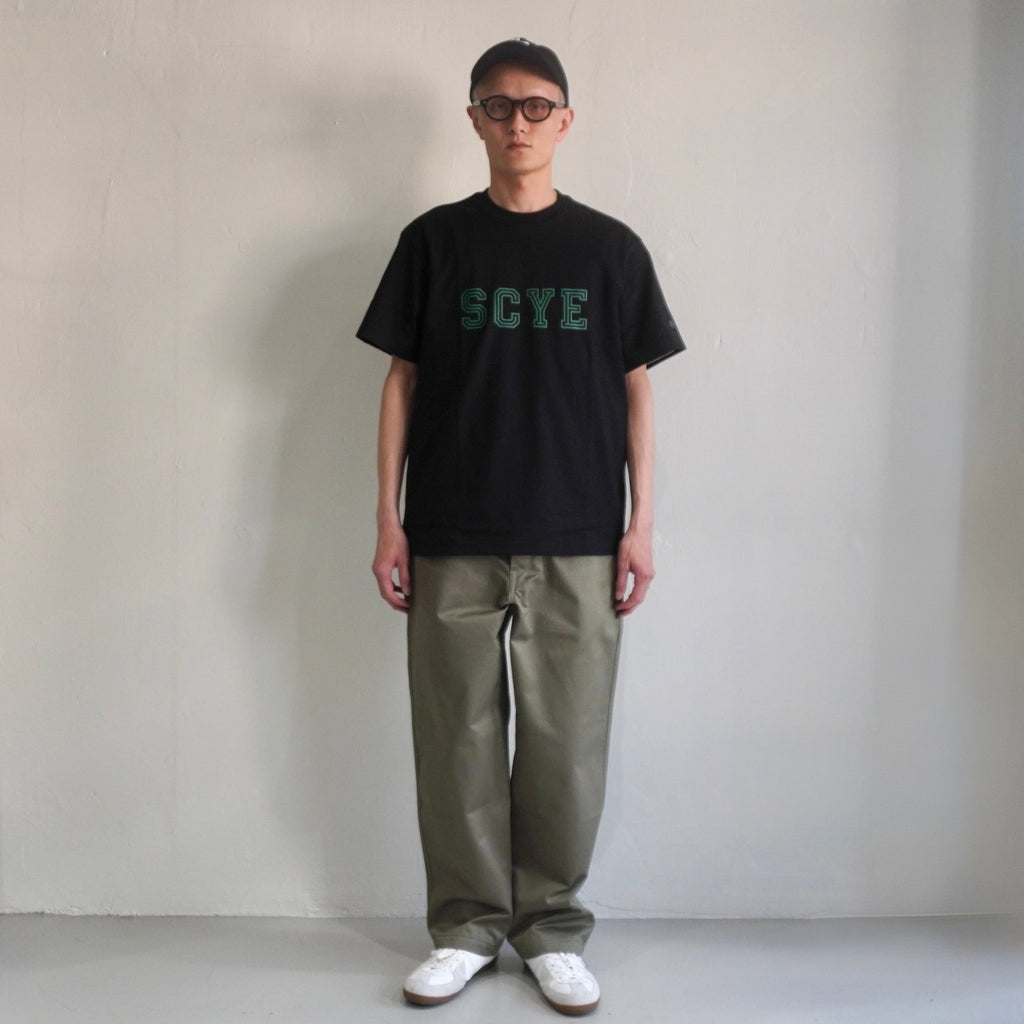 [SCYEBASICS] 30/2 Cotton Jersey College Logo T-Shirt サイベーシックス カレッジ ロゴ Tシャツ - apartir Online Store アパルティール セレクトショップ
