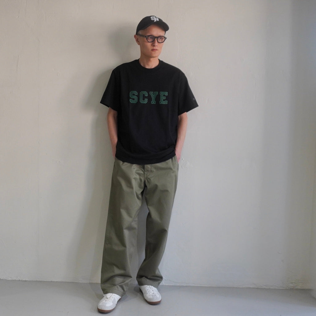 [SCYEBASICS] 30/2 Cotton Jersey College Logo T-Shirt サイベーシックス カレッジ ロゴ Tシャツ - apartir Online Store アパルティール セレクトショップ