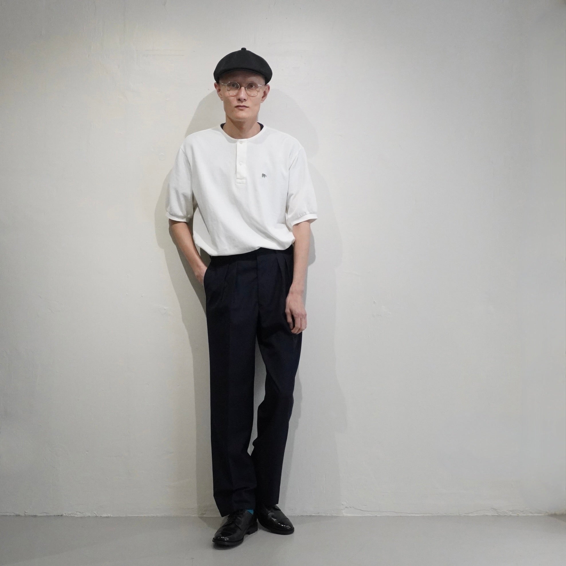 [SCYE BASICS] Cotton Pique Henley Neck Shirt サイベーシックス コットン ピケ ヘンリーネック - apartir Online Store アパルティール セレクトショップ