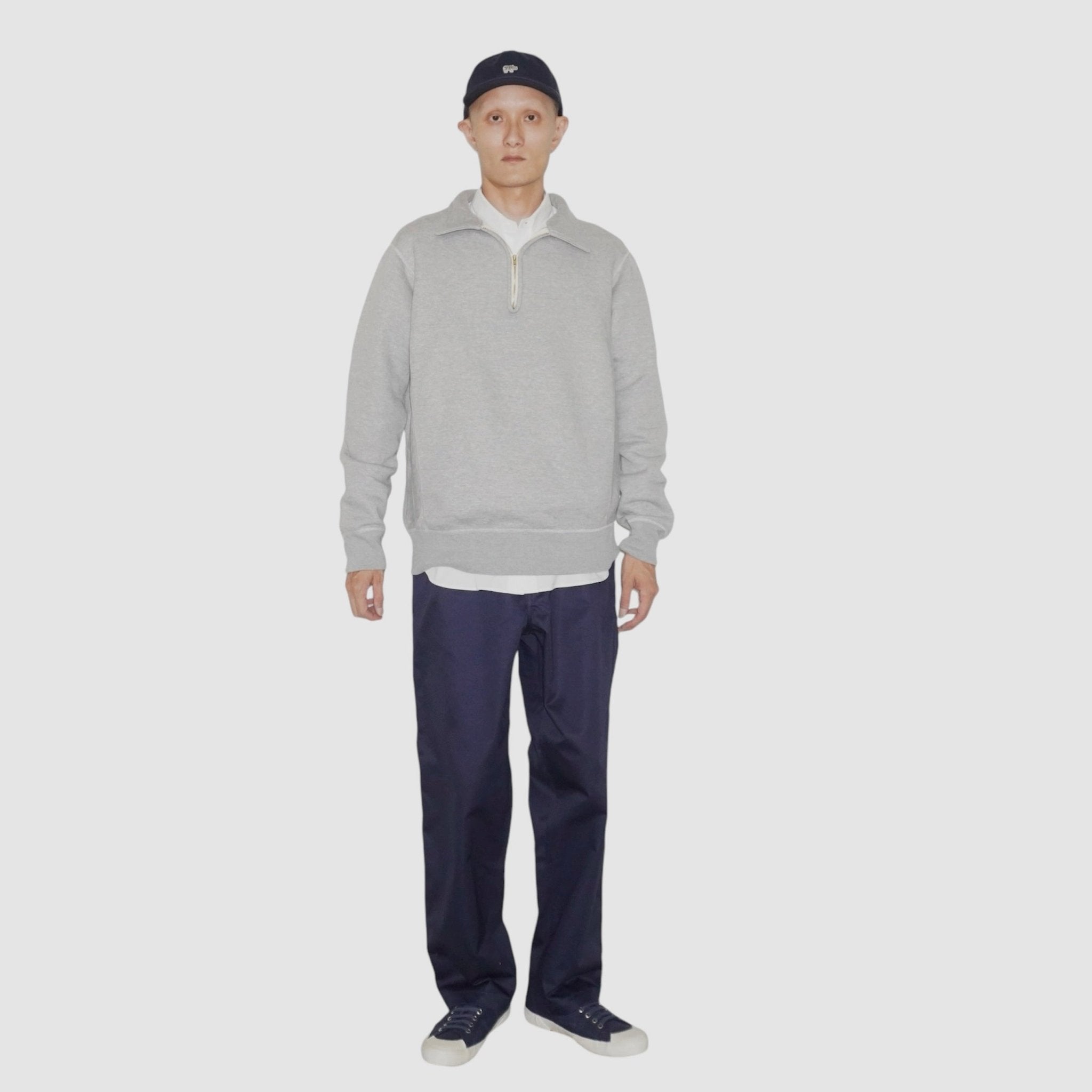 [SCYEBASICS] Fleece Back Jersey Half Zip Pullover サイベーシックス フリース バック ジャージー  ハーフジップ プルオーバー