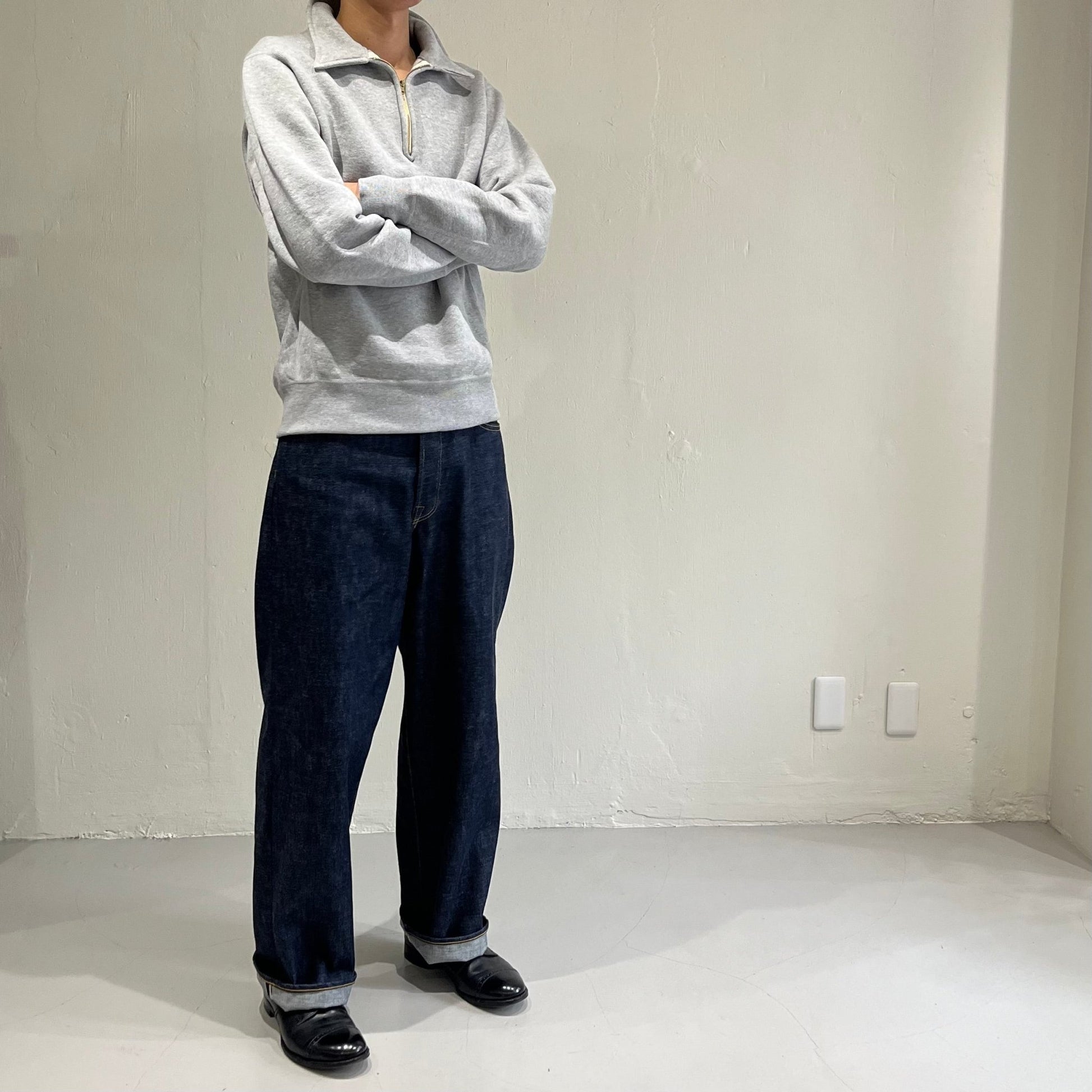 [SCYEBASICS] Fleece Back Jersey Half Zip Pullover サイベーシックス フリース バック ジャージー ハーフジップ プルオーバー スウェット - #shop_name #アパルティール# #名古屋# #セレクトショップ#