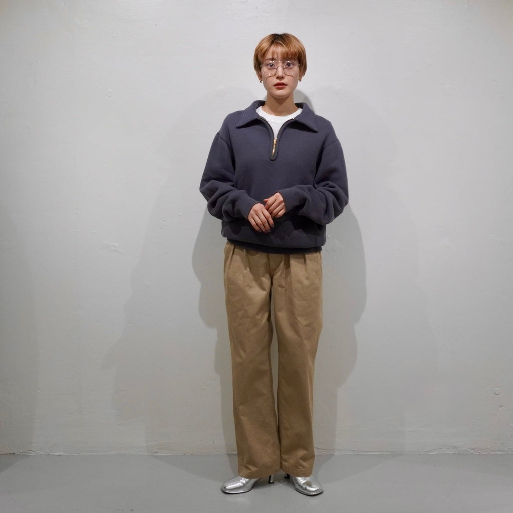 [SCYE BASICS] Fleece Back Jersey Half Zip Pullover サイベーシックス ハーフジップ プルオーバー - apartir Online Store アパルティール セレクトショップ