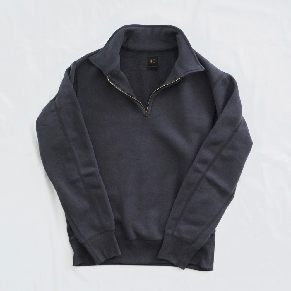 [SCYEBASICS] Fleece Back Jersey Half Zip Pullover サイベーシックス フリース バック ジャージー ハーフジップ プルオーバー スウェット - #shop_name #アパルティール# #名古屋# #セレクトショップ#