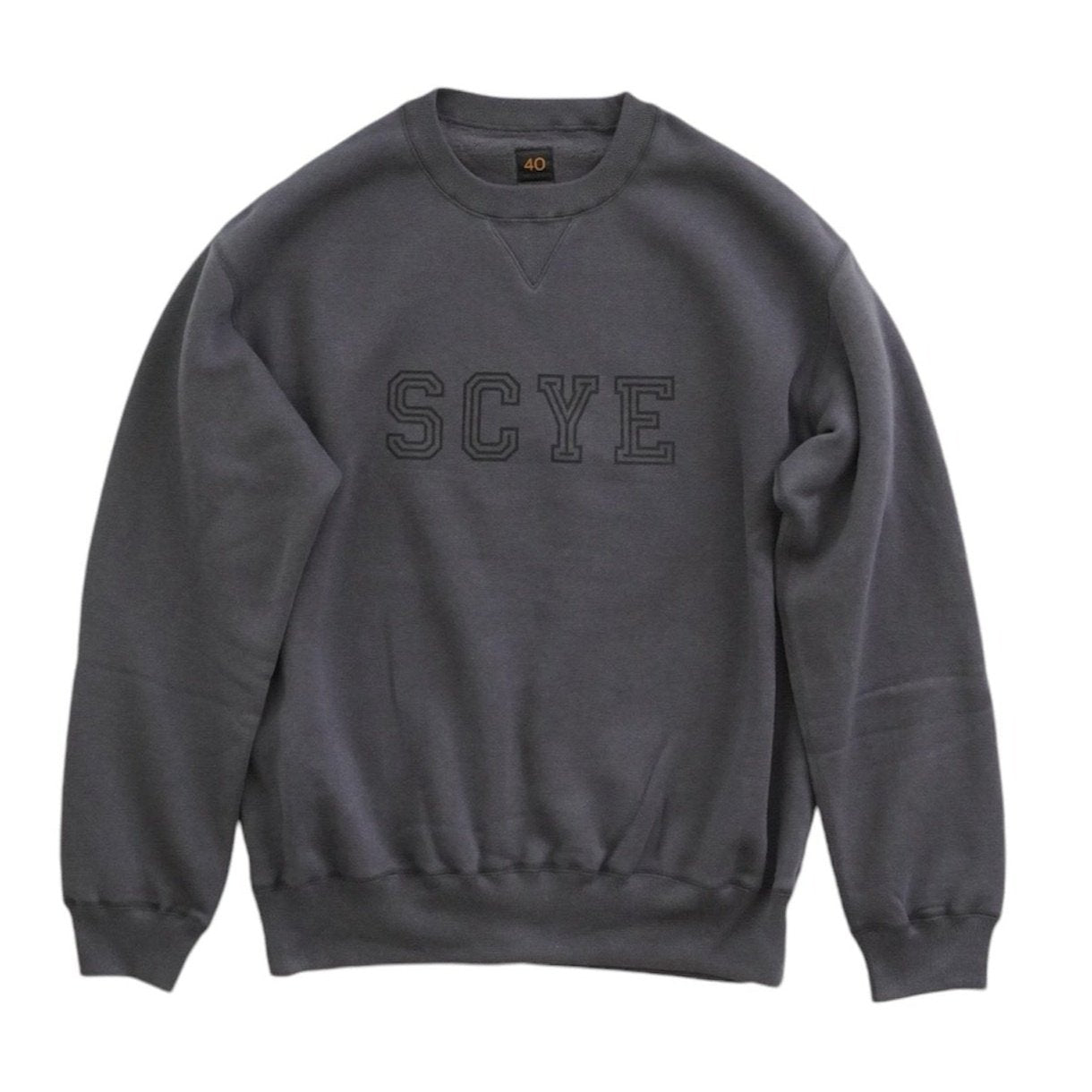 [SCYE BASICS] Fleece Back Jersey Sweat Shirt サイベーシックス フリースバック ジャージー スウェット -  チャコールグレー / 38