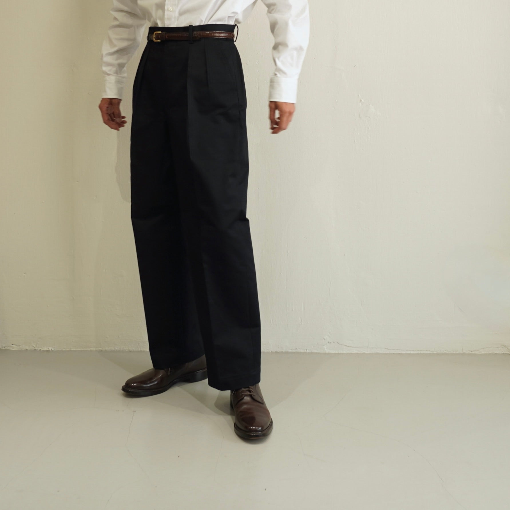 SCYE BASICS] San Joaquin Cotton Pleated Trousers サンホアキン